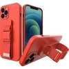 Hurtel Rope dėklas su dirželiu skirtas iPhone 11 Pro Max, raudonas
