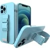 Hurtel Rope dėklas su dirželiu skirtas iPhone 12 Pro Max, mėlynas