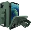 Hurtel Rope dėklas su dirželiu skirtas Samsung Galaxy A72 4G, tamsiai žalias