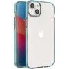 Hurtel Spring dėklas su spalvotu rėmeliu skirtas iPhone 14 Plus, šviesiai mėlynas