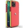 Hurtel Spring dėklas su spalvotu rėmeliu skirtas iPhone 13 mini, geltonas