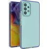 Hurtel Spring dėklas su spalvotu rėmeliu skirtas Samsung Galaxy A73, tamsiai mėlynas