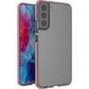 Hurtel Spring dėklas su spalvotu rėmeliu skirtas Samsung Galaxy S22 + (S22 Plus), šviesiai rožinis