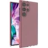 Hurtel Spring dėklas su spalvotu rėmeliu skirtas Samsung Galaxy S22 Ultra, šviesiai rožinis