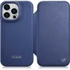 iCarer CE Premium Leather Apple iPhone 14 Pro Magnetic atverčiamas Leather MagSafe dėklas telefonui mėlynos spalvos (WMI14220714-BU)