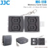 Atminties kortelių dėklas - JJC MC 11D 4 SD & 4 micro SD kortelės atsparus smūgiams juodas