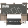 Atminties kortelės laikiklis - JJC MCH STK6GR 6 kortelių organizatorius su USB 3.0 skaitytuvu žalias
