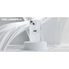 Dėklas Karl Lagerfeld IML Metal Karl Head MagSafe iPhone 15 baltos spalvos