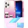 Karl Lagerfeld KLHCP13LTGKCP Apple iPhone 13 Pro / 13 6,1″ kietas dėklas rožinės spalvos Gradient Ikonik Karl & Chou
