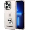 Dėklas Karl Lagerfeld Choupette Logo Case skirtas iPhone 14 Pro, rožinis