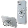 Karl Lagerfeld KLHMP15SHMRSKCH Apple iPhone 15/ 14 / 13 6.1″ baltos spalvos kietas dėklas Ring Stand Karl&Choupett