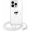 Karl Lagerfeld KLHMP16SHCCHNT Apple iPhone 16 6.1" dėklas telefonui skaidrus IML Choupette Head &amp; Cord MagSafe