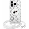 Karl Lagerfeld KLHMP16XHCKCKLCT Apple iPhone 16 Pro Max 6.9" dėklas telefonui skaidrus IML Crossbody Monogram Karl &amp; Choupette Head MagSafe