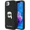 Dėklas Karl Lagerfeld Monogram Karl Head Pin iPhone 16e Case - Juodas