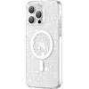 Kingxbar PQY Geek Series magnetic iPhone 14 Plus MagSafe dėklas telefonui sidabrinės spalvos