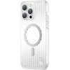 Kingxbar PQY Go Out Series magnetic Apple iPhone 14 Plus MagSafe dėklas telefonui sidabrinės spalvos