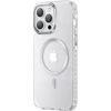 Kingxbar PQY Ice Crystal Series magnetic iPhone 14 Plus MagSafe dėklas telefonui sidabrinės spalvos