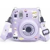 Viršelis LoveInstant Byla FujiFilm Fuji INSTAX Mini 12 + Lipdukai ir kištukas nuotraukoms / Saldus triušis / violetinė Brocade
