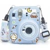 Viršelis LoveInstant FuijiFilm FUJI INSTAX Mini 12 + Lipdukai ir kištukas nuotraukai / pabėgti iš Žemės / Mėlyna Brocade dėklas