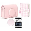 Dėklas LoveInstant Rinkinys 4w1 Futerał Dėklas Osłona Lcd Album Dekielek Do Fuji Instax Mini Evo / Rožinė