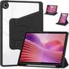 Planšetinio kompiuterio dėklas 4kom.pl 360 Crystal, skirtas Lenovo Tab 10.1 2025, juodas – apsauginis su stovu, prieiga prie prievadų ir mygtukų