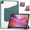 Planšetinio kompiuterio dėklas 4kom.pl 360 Crystal, skirtas Lenovo Tab 10.1 2025, žalias - apsauginis su stovu, prieiga prie portų ir mygtukų