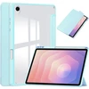 Planšetinio kompiuterio dėklas 4kom.pl Clear Pieštukas, skirtas Samsung Galaxy Tab S11 11 SM SMX736, su dangteliu, mėlynas - apsauginis