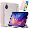 Dėklas na tablet 4kom.pl Dėklas do Xiaomi Redmi Pad 2 11 2025 - skaidrus su miejscem na rysik i podstawką, rožinė