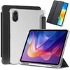 Dėklas na tablet 4kom.pl Dėklas do Xiaomi Redmi Pad 2 11 2025 - skaidrus su miejscem na rysik i podstawką, juoda