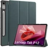 Dėklas na tablet 4kom.pl Dėklas Smart Case pokrowiec do Lenovo Tab P12 12.7" TB370 TB370FU 2023, žalia