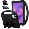 Planšetinio kompiuterio dėklas 4kom.pl FunColor, skirtas Lenovo Idea Tab 11, juodas – apsauginis su stovu, prieiga prie prievadų ir mygtukų