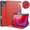 Dėklas na tablet 4kom.pl Odinis dėklas su kieszeniami do Lenovo Tab M11 10.95 TB330FU TB330XU TB331FC, raudona