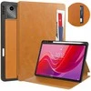 Dėklas na tablet 4kom.pl Odinis dėklas su kieszeniami do Lenovo Tab M11 10.95 TB330FU TB330XU TB331FC, ruda