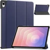 Planšetinio kompiuterio dėklas Strado-Tech Smart skirtas Samsung Galaxy Tab S11 11 SM SMX736 su dangteliu, tamsiai mėlynas – apsauginis