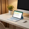 Planšetinio kompiuterio dėklas Strado-Tech su Bluetooth klaviatūra ir touchpad jutikliu, skirtas Redmi Pad 2 11 2025 – apsauginis su stovu, prieiga prie prievadų ir mygtukų