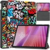 Planšetinio kompiuterio dėklas Strado-Tech Grafinis, skirtas Lenovo Tab 10.1 2025, su dangteliu – apsauginis su stovu
