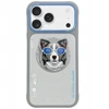 NIMMY dėklas GLASSES COOL DOG, suderinamas su „MagSafe“, skirtas IPHONE 17 Pro Max, pilkas