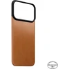 Dėklas Nomad magnetinė odinė nugarėlė, balno spalvos (Horween), MagSafe - iPhone 18 Pro/17 Pro