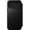NOMAD odinis dėklas IPHONE 18 Pro Max/17 Pro Max, suderinamas su MagSafe (Modern Leather Folio ECCO Leather) juodas