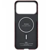 Dėklas PITAKA Ultra-Slim Monogram MagSafe skirtas Apple iPhone 17 Pro Max aukso spalvos red