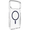 Puro Lite Mag TPU+PC dėklas, suderinamas su „MagSafe“, skirtas „iPhone 17 Pro Max“ – skaidrus su Mėlyna žiedu