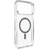 Puro „Lite Mag TPU+PC“ dėklas, suderinamas su „MagSafe“, skirtas „iPhone 17 Pro“ – skaidrus su pilku žiedu