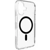Puro Lite Mag TPU+PC dėklas suderinamas su MagSafe skirtas Apple iPhone 17 – skaidrus su juodos spalvos žiedu