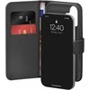 Puro Wallet Stand dėklas skirtas Apple iPhone 17 made of eco-leather, with a flap, wallet and stand function - juodos spalvos