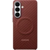KS947SR anglies pluošto magnetinis dėklas „Samsung Galaxy S26 Plus“, koralų spalvos, raudonas