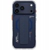 Dėklas Skinarma Haxa Apple iPhone 17 Pro Magnetic Charging + Grip Stand mėlynas