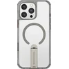 Dėklas Skinarma Helix Apple iPhone 16 Pro Max magnetinis įkrovimo stovas, 360° besisukantis, titano spalvos