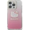 Apple iPhone 13 / 14 / 15 Hello Kitty dėklas IML Gradient Electrop Kitty Head (HKHCP15SHDGKEP) rožinės spalvos