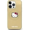 Hello Kitty Leather Kitty Head MagSafe Apple iPhone 14 - dėklas telefonui aukso spalvos