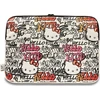 Nešiojamo kompiuterio krepšys 14" Hello Kitty Sleeve Zip PU Tags Graffiti (HKCSZPDGPTE) beige
